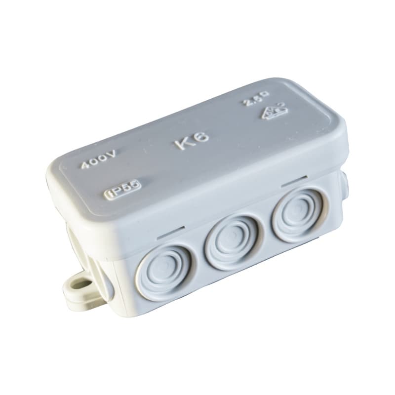 Damp-room junction box PE, 80x43x36.2 mm