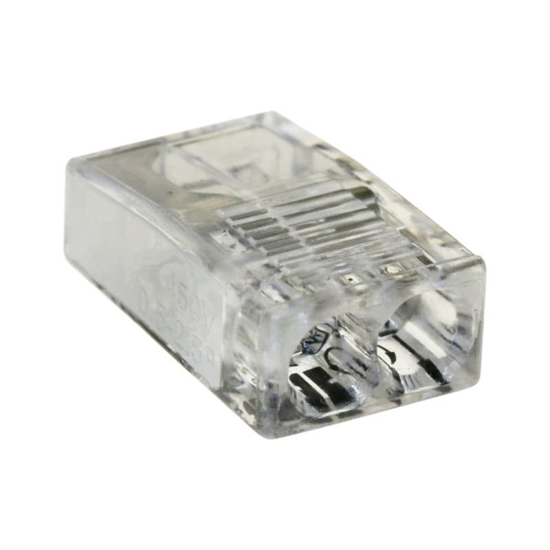 Connection terminal, compact, 2-pole, white, 0.5–2.5 mm²