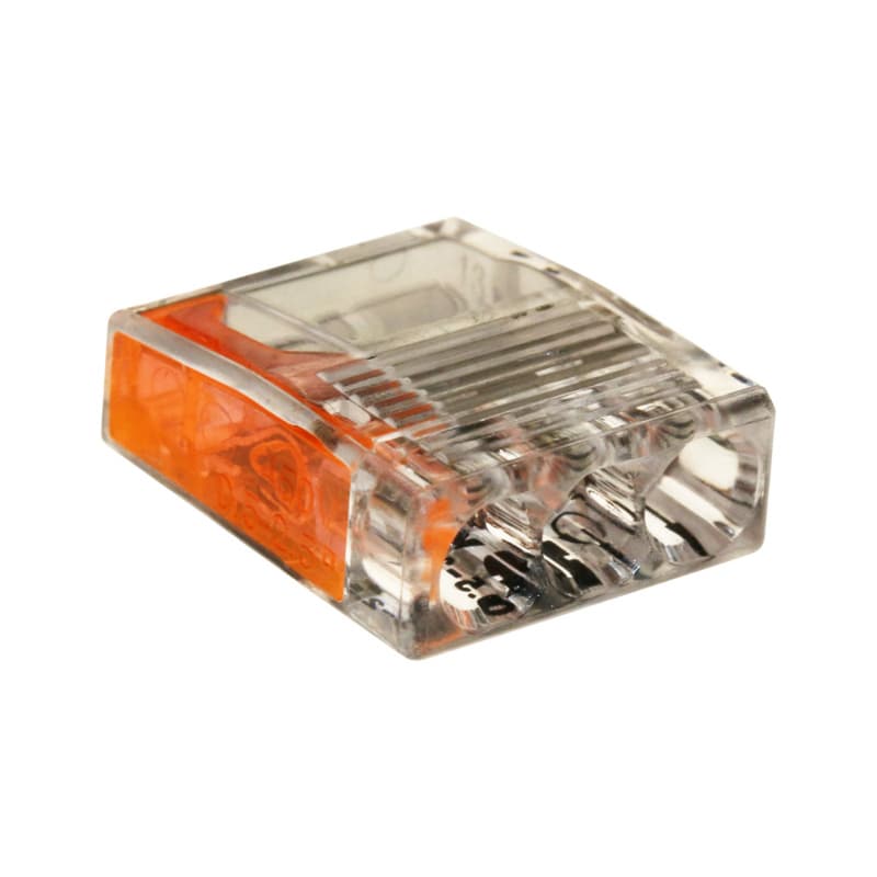 Connection terminal, compact, 3-pole, orange, 0.5–2.5 mm²