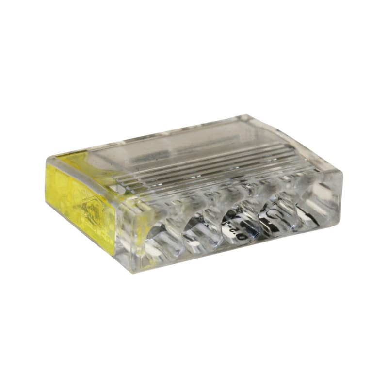 Connection terminal, compact, 5-pole, yellow, 0.5–2.5 mm²