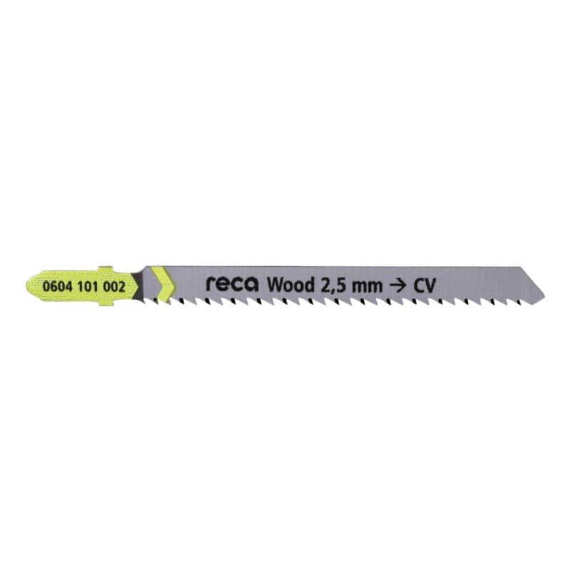 RECA Wood 2.5 mm neg. jigsaw blade CV, tooth pitch 2.5 mm, length 75/100 mm