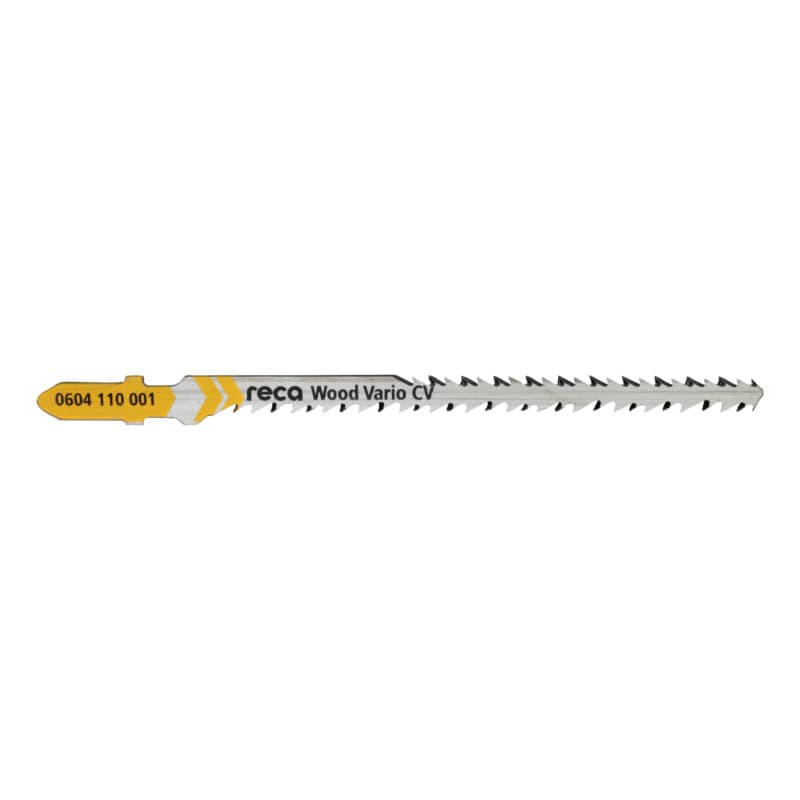 RECA Wood Vario jigsaw blade CV, tooth pitch 2.2–3.2 mm, length 115/145 mm