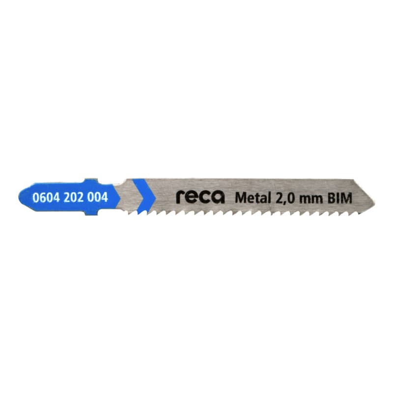 RECA Metal 2.0 mm jigsaw blade BiM, tooth pitch 2.0 mm, length 50/75 mm