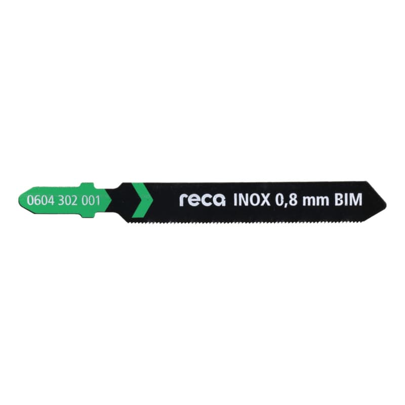 RECA INOX 0.8 mm jigsaw blade BiM, tooth pitch 0.8 mm, length 57/83 mm