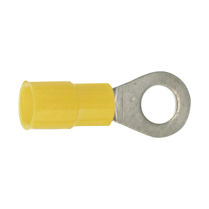 Crimp-type cable lug, ring-shaped, 46237, yellow, insulated, 4–6 mm²/M6