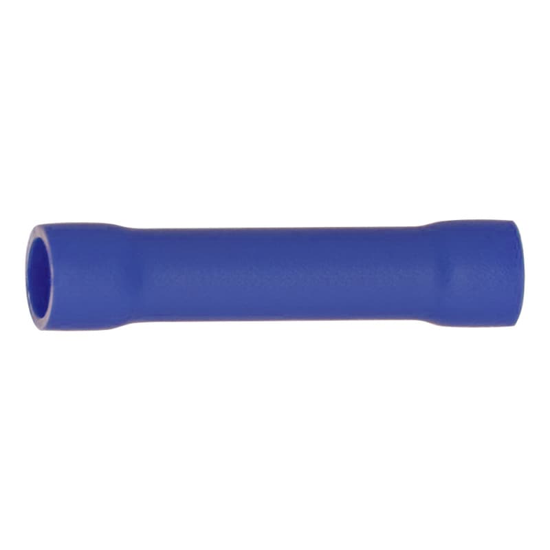 Butt connector, blue, insulated, 1.5–2.5 mm²