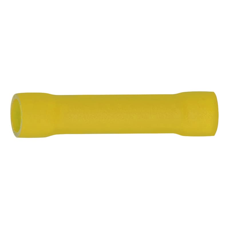 Butt connector, yellow, insulated, 4–6 mm²