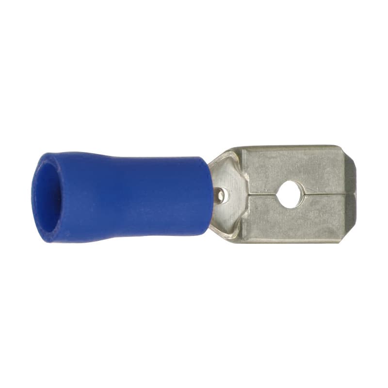 Flat plug, blue, insulated, 6.3 x 0.8 mm