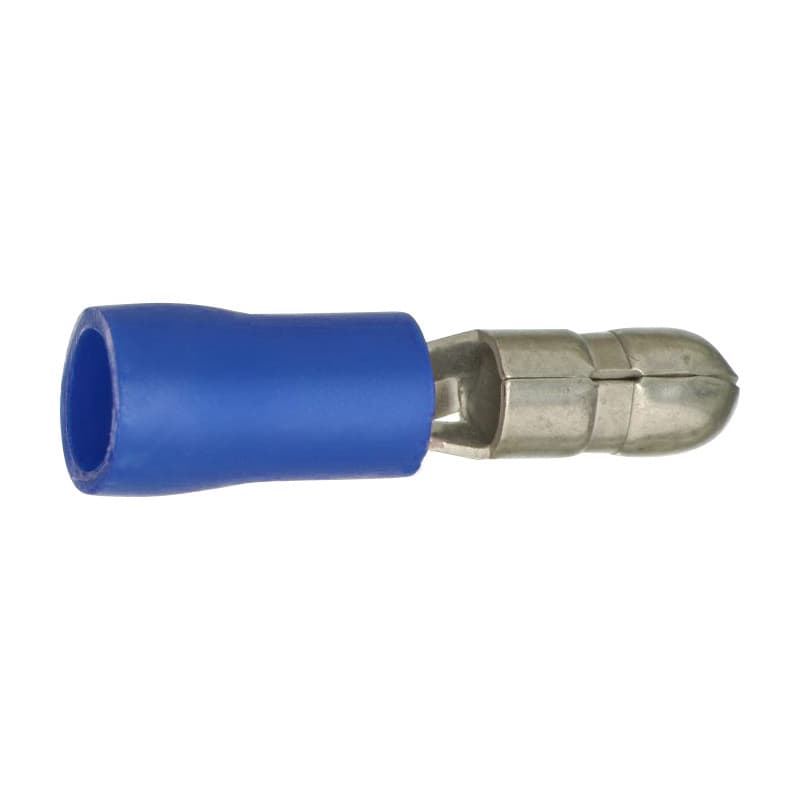 Round connector, blue, insulated, 1.5–2.5 mm²/diameter 5 mm
