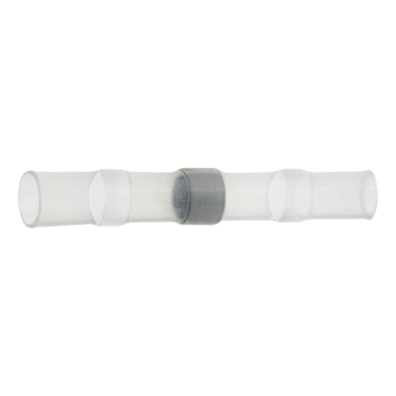 Solder connector with heat-shrink tubing insulation, white, 0.1–0.5 mm²
