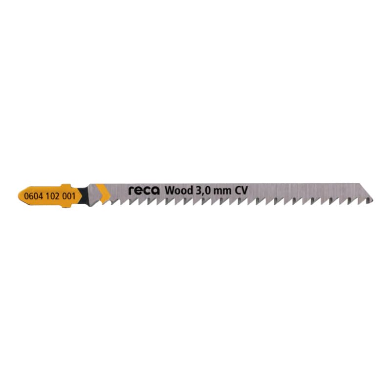 RECA Wood 3.0 mm jigsaw blade CV, tooth pitch 3.0 mm, length 92/117 mm