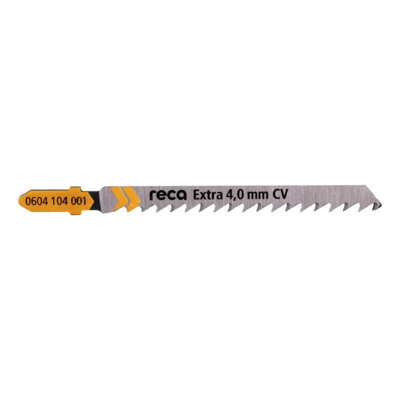 RECA Extra 4.0 mm jigsaw blade CV, tooth pitch 4.0 mm, length 75/100 mm