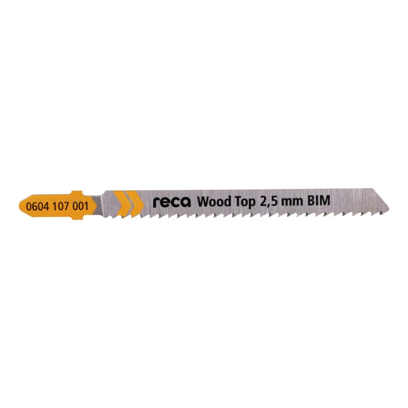 RECA Wood Top 2.5 mm jigsaw blade BiM, tooth pitch 2.5 mm, length 75/100 mm