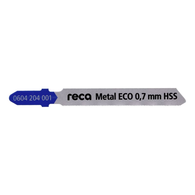 RECA Metal ECO 0.7 mm jigsaw blade HSS, tooth pitch 0.7 mm, length 55/77 mm