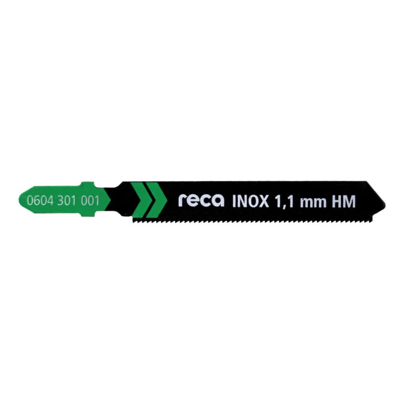 RECA INOX HM 1.1 mm jigsaw blade HM, tooth pitch 1.1 mm, length 55/83 mm