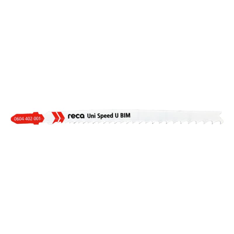RECA Uni Speed U jigsaw blade BiM, tooth pitch 2.4–5.0 mm, length 108/132 mm