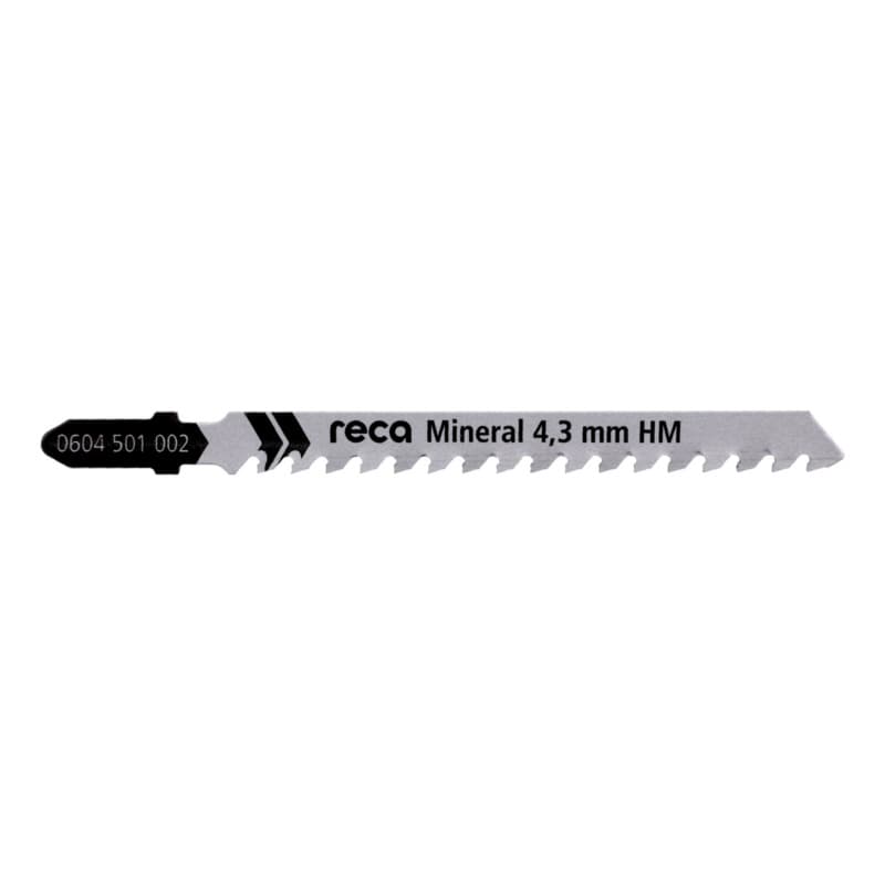 RECA HM Mineral 4.3 mm jigsaw blade HM, tooth pitch 4.3 mm, length 75/100 mm