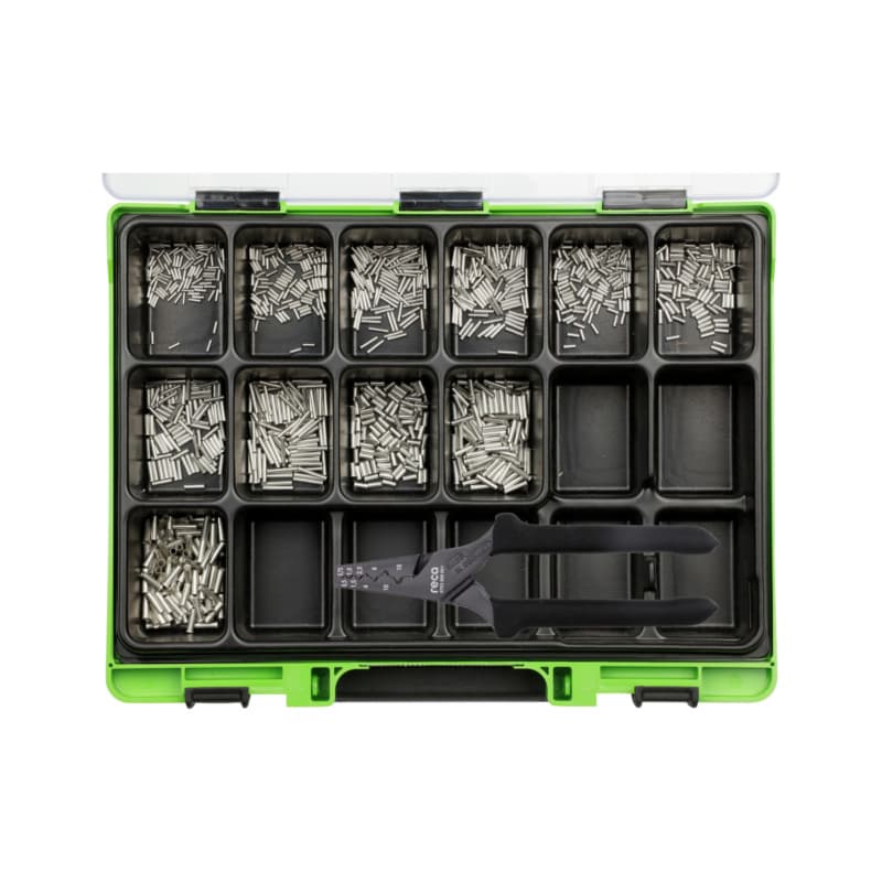 VISO wire end ferrules, uninsulated assortment