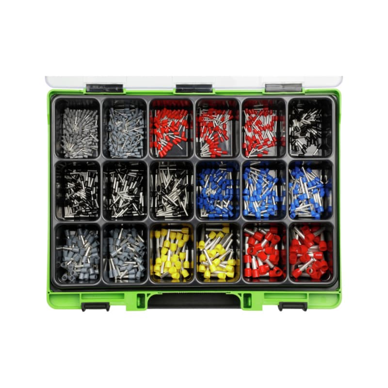 VISO wire end ferrules, insulated DIN assortment, colour series III