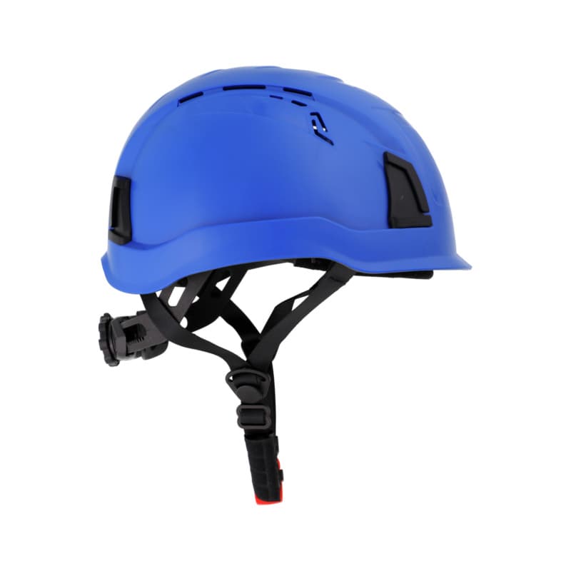 RECA Aturo hard hat with 4-point chin strap DIN 397, blue