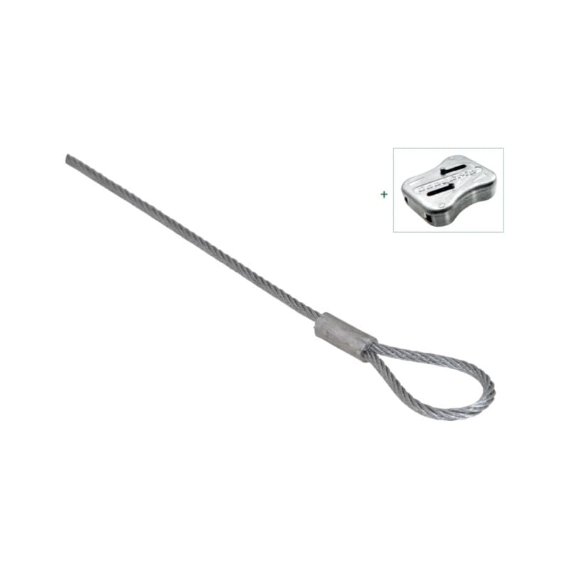 recamo wire cable with loop 1 m x 2 mm
