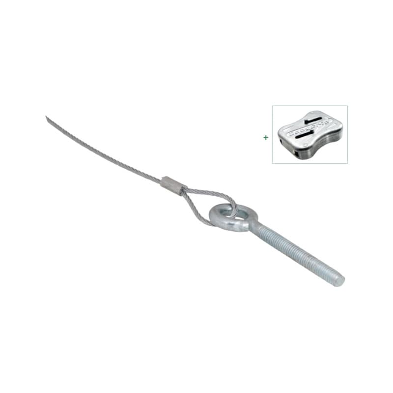 recamo wire cable with ring bolt M8 2 m x 2 mm