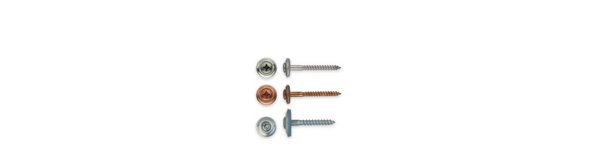 Self-tapping screws with sealing washer